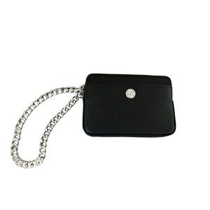 Michael Kors Black Wallet with Silver Chain